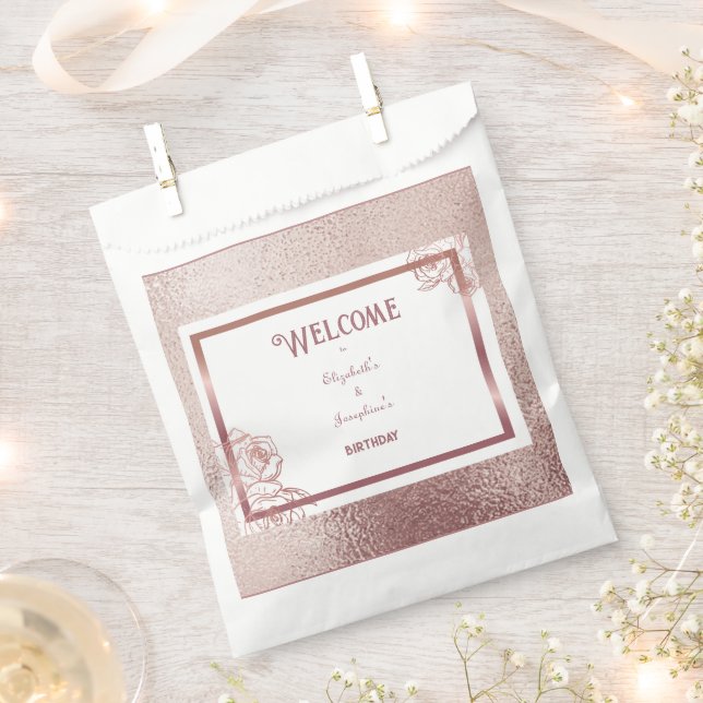 Bronze Erwachsene Doppelschwanz Geburtstag Geschenktütchen (Ausgeschnitten)