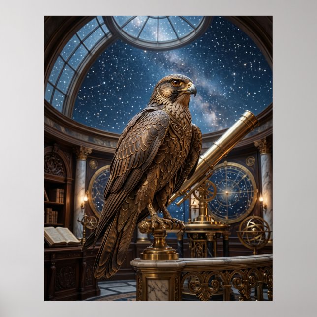 Bronze-Falken-Sternwarte Poster (Vorne)