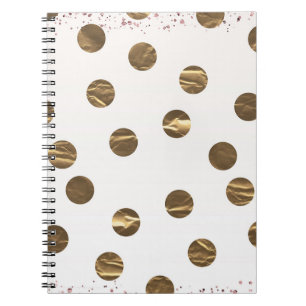 Bronze-Falscher Glanz-Punkte Modern Trendy Chic Notizblock