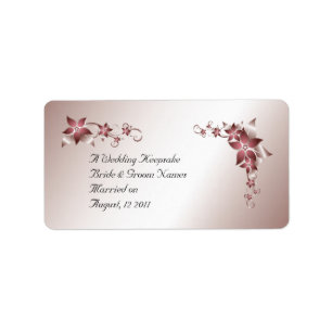 Bronze Floral Gastgeschenk Hochzeit Lip Balm Tube Adressaufkleber