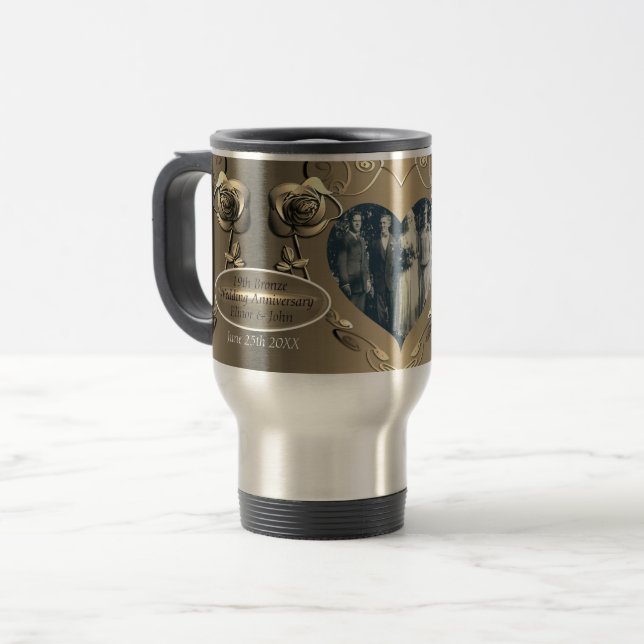 Bronze +Foto-Tasse, 19./8. Reisebecher (Vorderseite Links)