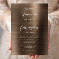 Bronze gebürstete Metall-Schrift Hochzeit