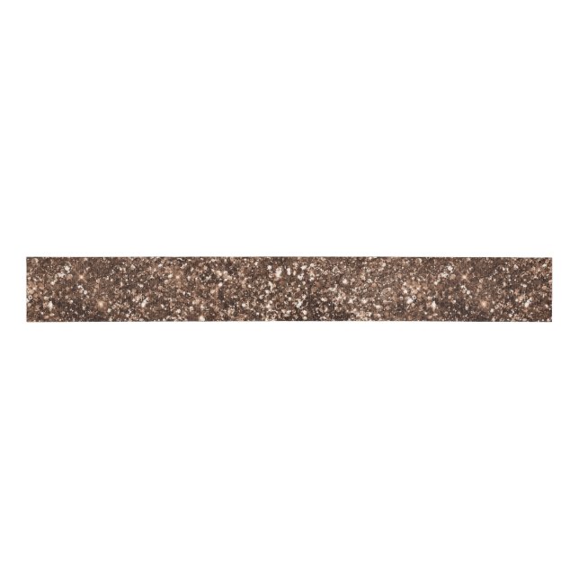 Bronze-Glitzer strahlt luxuriös aus Ripsband (Vorderseite)
