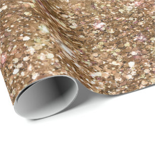 Bronze-Gold-Confetti Geschenkpapier