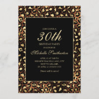 Bronze-Gold-Leopard 30. Geburtstags-Party