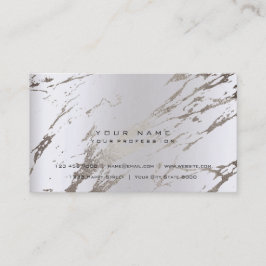 Bronze Gold Silver Gray Abstrakter Marmor Visitenkarte