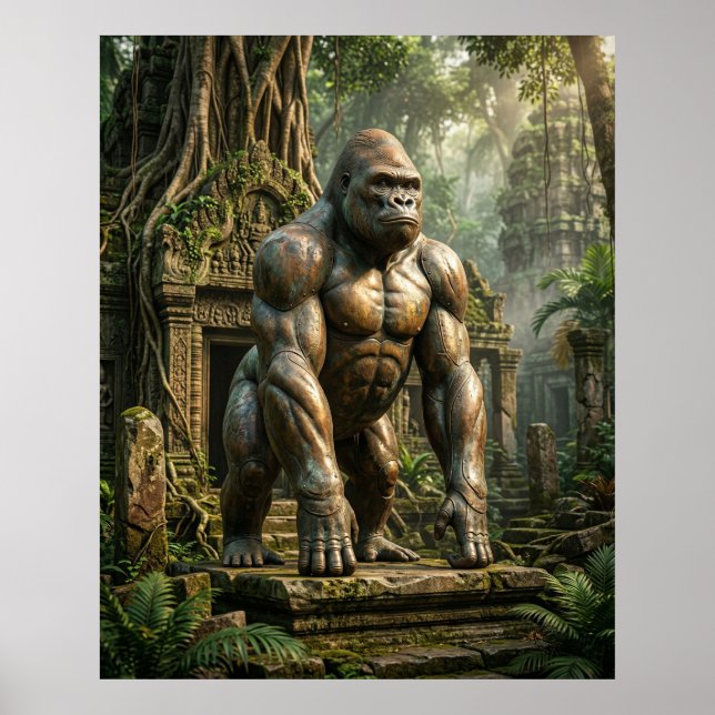 Bronze Gorilla Tempel Poster (Vorne)