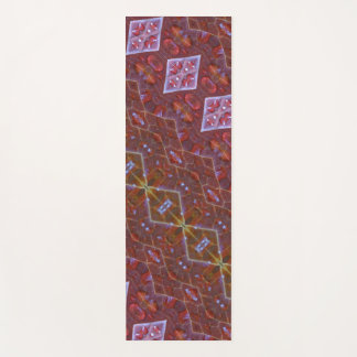 Bronze & Green Leaf Ikat 12 Yogamatte