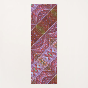 Bronze & Green Leaf Ikat 19 Yogamatte