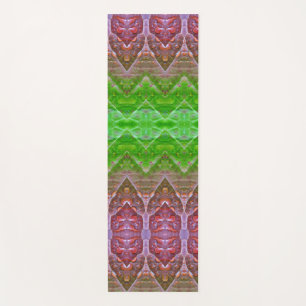 Bronze & Green Leaf Ikat 6 Yogamatte