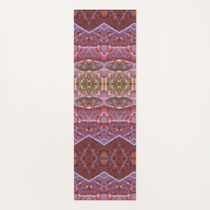 Bronze & Green Leaf Ikat 9 Yogamatte