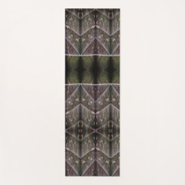 Bronze & Green Leaf Ikat Too Fog Yoga Mat Yogamatte
