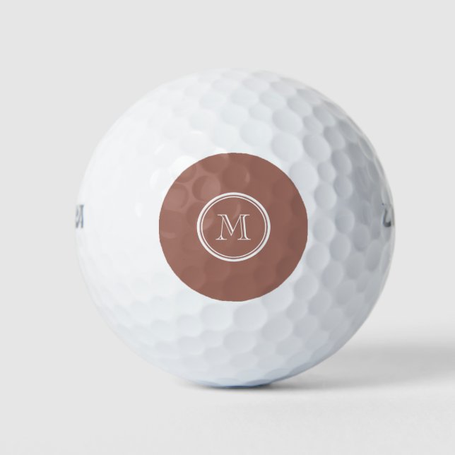 Bronze-HochEnd-Farbmonogramm Golfball (Vorderseite)
