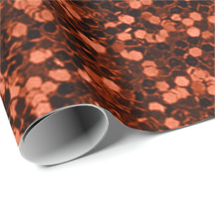 Bronze Honey Kupfer Glitzer Funkelnd Wedding Brida Geschenkpapier