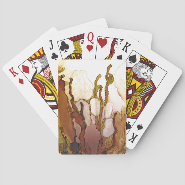 Bronze Imaging Alcohol Ink Kunstdruckbrücke oder Spielkarten (Rückseite)