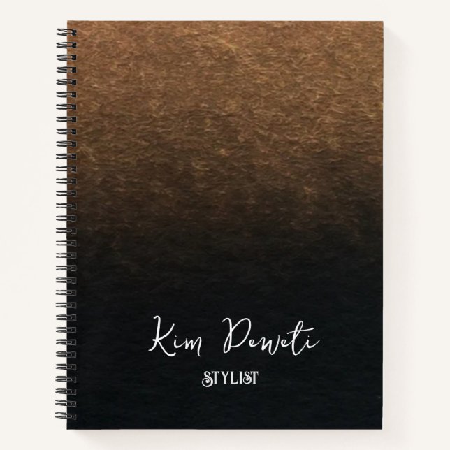 Bronze-individuelle Name Notizbuch (Vorderseite)
