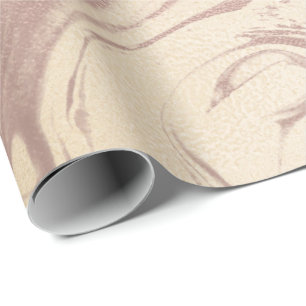 Bronze Ivory Abstraktes Marmorglas Geschenkpapier