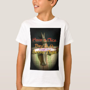 Bronze-Kaninchen-Skulptur mit inspirierenden Zitat T-Shirt