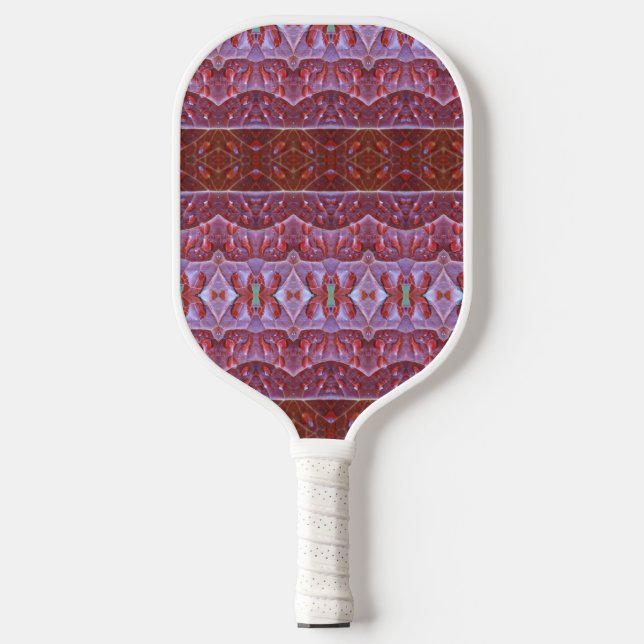 Bronze Leaf Ikat Pickleball Schläger (Vorderseite)