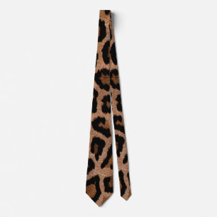 Bronze Leopard Gepard-Druck Krawatte