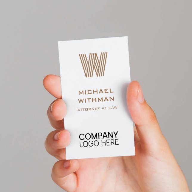 BRONZE LINE MONOGRAM CORPORATE LOGO QR CODE VISITENKARTE (Von Creator hochgeladen)