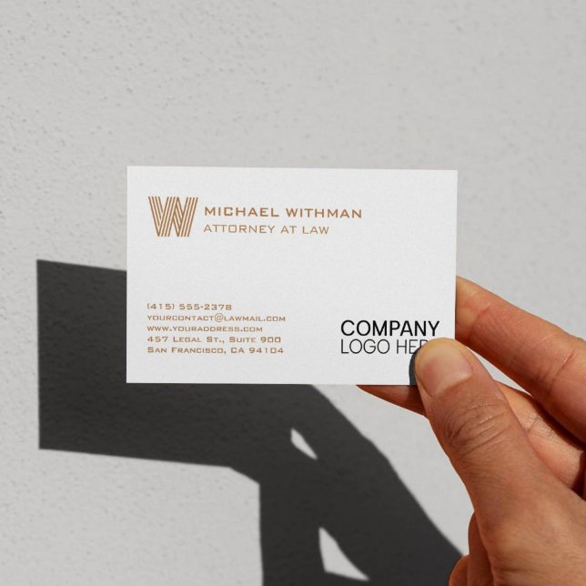 BRONZE LINE MONOGRAM  GESCHÄFTSLOGO PROFESSIONELL VISITENKARTE (Von Creator hochgeladen)