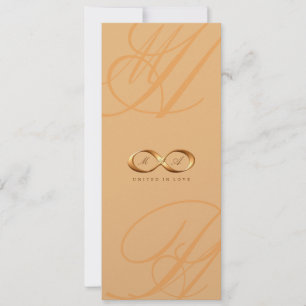 Bronze Love Infinity Hand Clasp Mariage Invitation