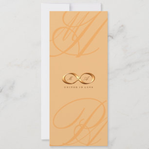 Bronze Love Infinity Hand Clasp Mariage Invitation
