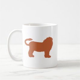 Bronze-Löwe-Zodiak-Silhouette-Tasse – Warmes Leo Kaffeetasse