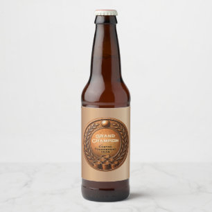 Bronze-Medaille Beer-Pong-Turnier-Meisterschaft Bierflaschenetikett