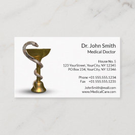 Bronze Medical Bowl Snake Hygieia White Caduceus Terminkarte