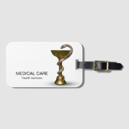 Bronze Medical Schlange Bowl Hygieia White Caduceu Gepäckanhänger