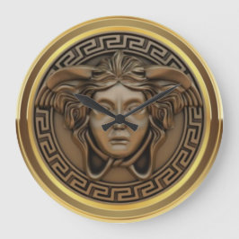 Bronze Medusa Große Wanduhr