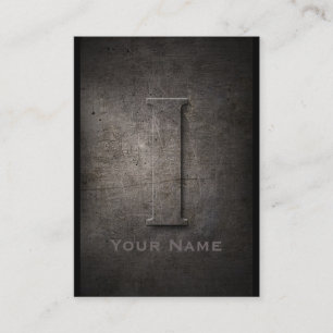 Bronze Metal Mit Monogramm I Visitenkarte