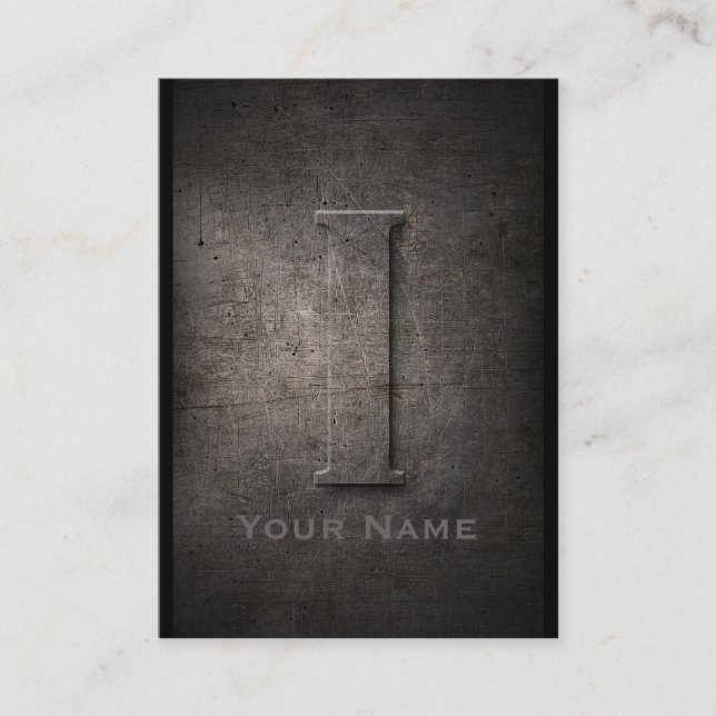 Bronze Metal Mit Monogramm I Visitenkarte (Vorderseite)