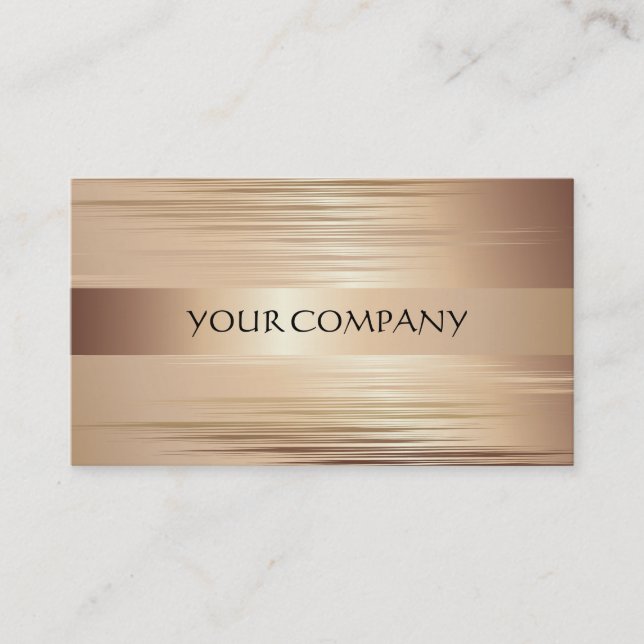 Bronze Metallic Business Card Visitenkarte (Vorderseite)