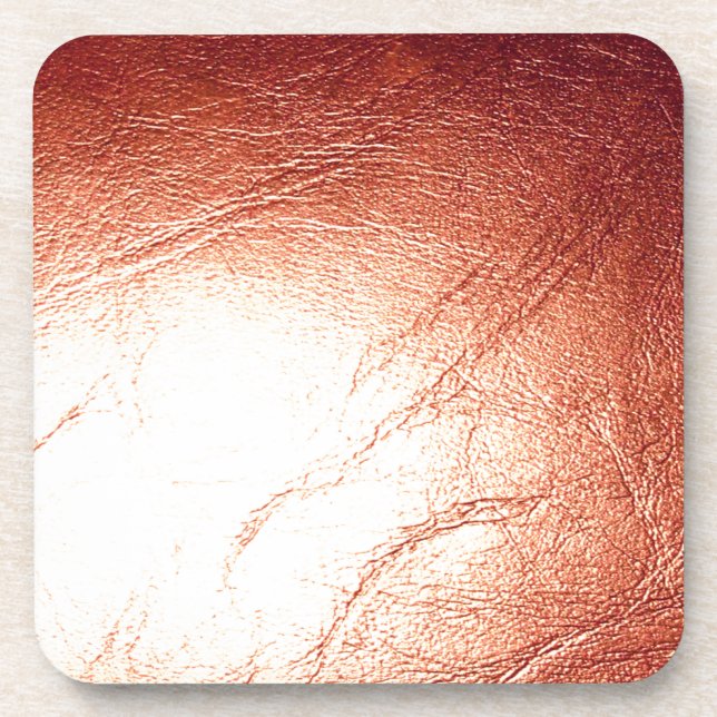 Bronze Metallic Leather Getränkeuntersetzer (Vorderseite)