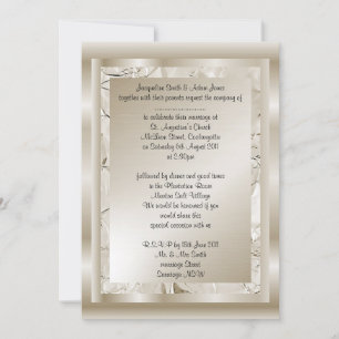 Bronze metallische elegante Hochzeitskunst laden e Einladung