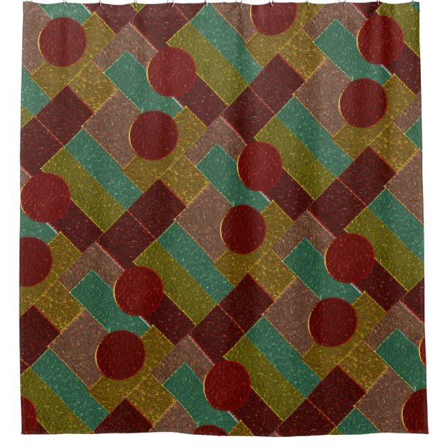 Bronze-Metallstruktur Duschvorhang (Vorderseite)