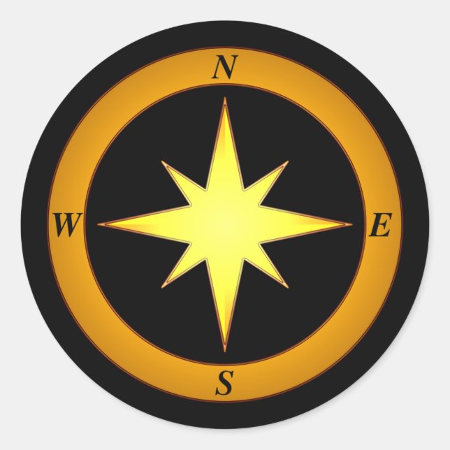 Bronze North Arrow Sticker (Vorderseite)