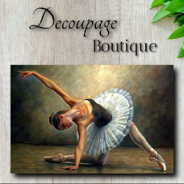Bronze Oil Graceful Ballerina Decoupage Seidenpapier