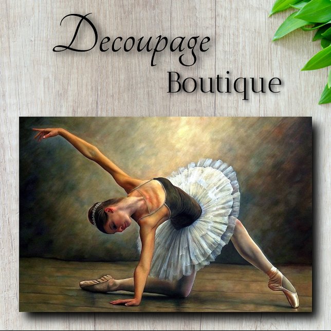 Bronze Oil Graceful Ballerina Decoupage Seidenpapier (Bonze Oil Graceful Ballerina Decoupage Tissue Paper)