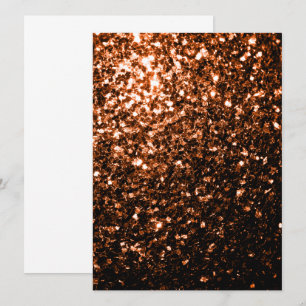 Bronze Orange Braun glitzert funkelt Einladung