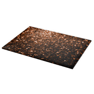 Bronze orange braun Kupfer falsche Glitter Funken Schneidebrett
