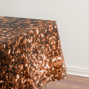 Bronze orange braun Kupfer falsche Glitter Funken Tischdecke