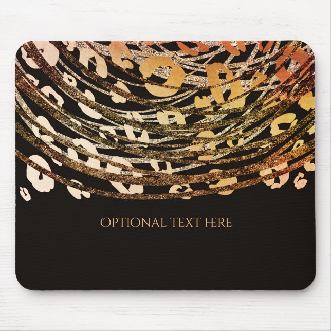 Bronze Orange Cheetah Animal Print Exotic Print Mousepad (Vorne)