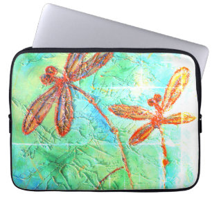 Bronze Orange Dragonfly Splash Laptopschutzhülle