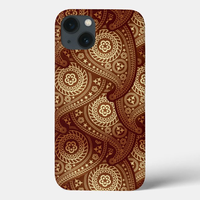 Bronze Paisley iPhone 6 Extreme Fall Case-Mate iPhone Hülle (Rückseite)