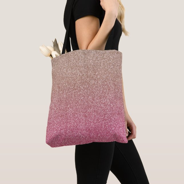 Bronze Pink Imitats Glitzer Tasche (Von Nahem)
