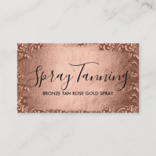 Bronze Rose Gold Swirl Sprühbräune Visitenkarte